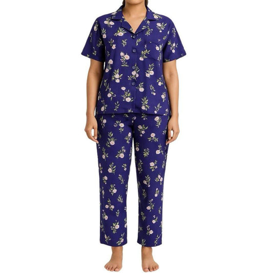 Shezaib New Summer  Cooling Linen 2-Piece Pajama Set  With Scrunchie