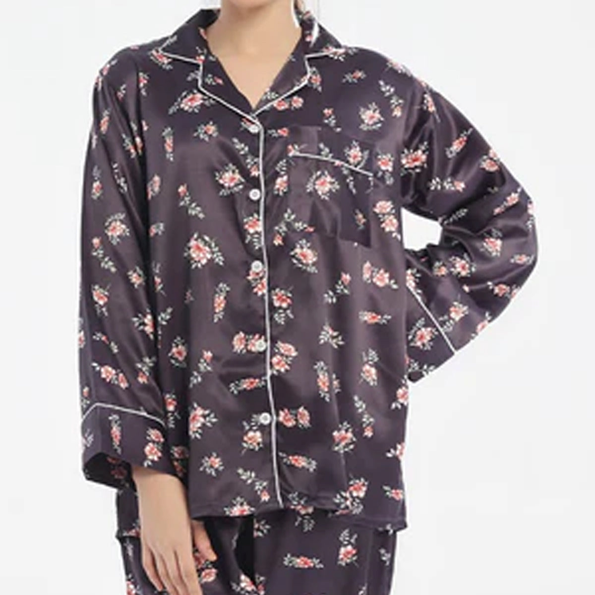 Shezaib New Summer Cooling Linen 2-Piece Pajama Set With Scrunchie