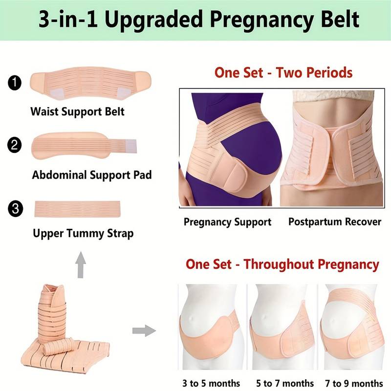 3 in 1 Pregnancy Back Support Belt Support Child Weight and Relieve Back Preasure 3830-10