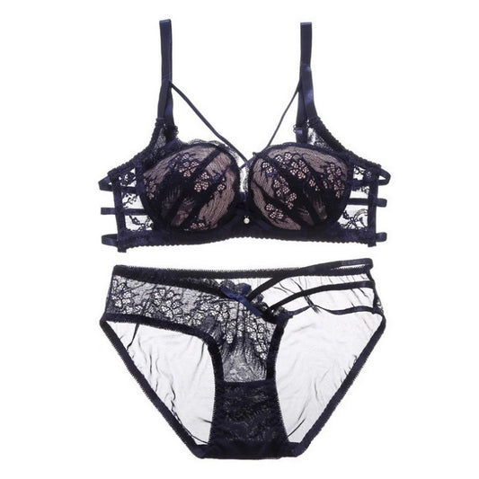 Shezaib Push Up Padded Lace Bra And Panty Set Back Closure Seamless Lingerie Set 9901