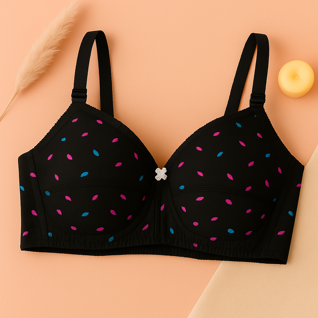 Shezaib 1 Pc Light Padded Cotton Printed  Soft & Breathable Bra