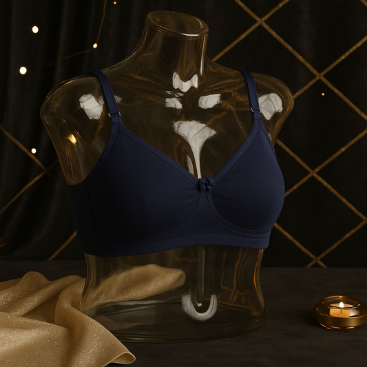 Flourish IMAGE-B High Quality 2-in-1 Non Padded Cotton jersey Bra with Free Invisible Straps – Soft, Pure, Comfortable & Full Coverage Non-Padded T-Shirt Bra