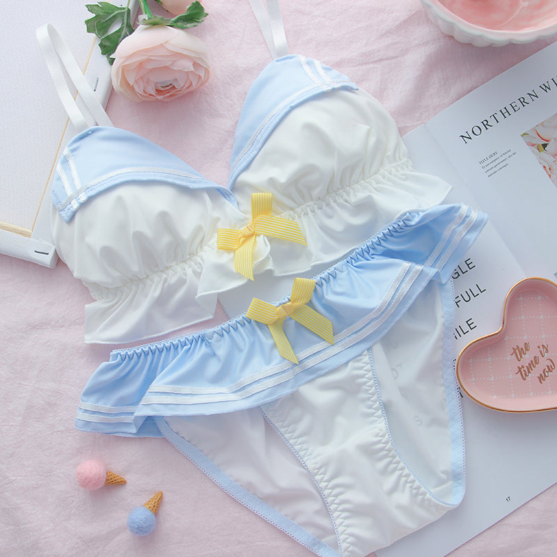 Shezaib High Quality Sailor Moon Style Cute Bra and Pantie Set Bralette Lingerie  2004