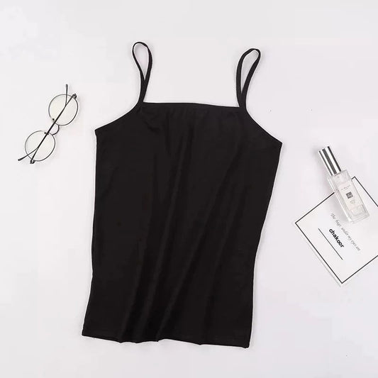 Shezaib Pack of 3 Stretchable Cotton Camisole Tops for Women & Teenage Girls – Soft, Breathable Tank Tops