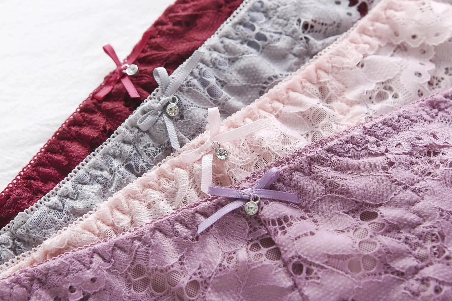 Flourish Elegant Lace Bra & Panty Set – Push Up & Double Padded Comfort with Floral Detailing (8855)