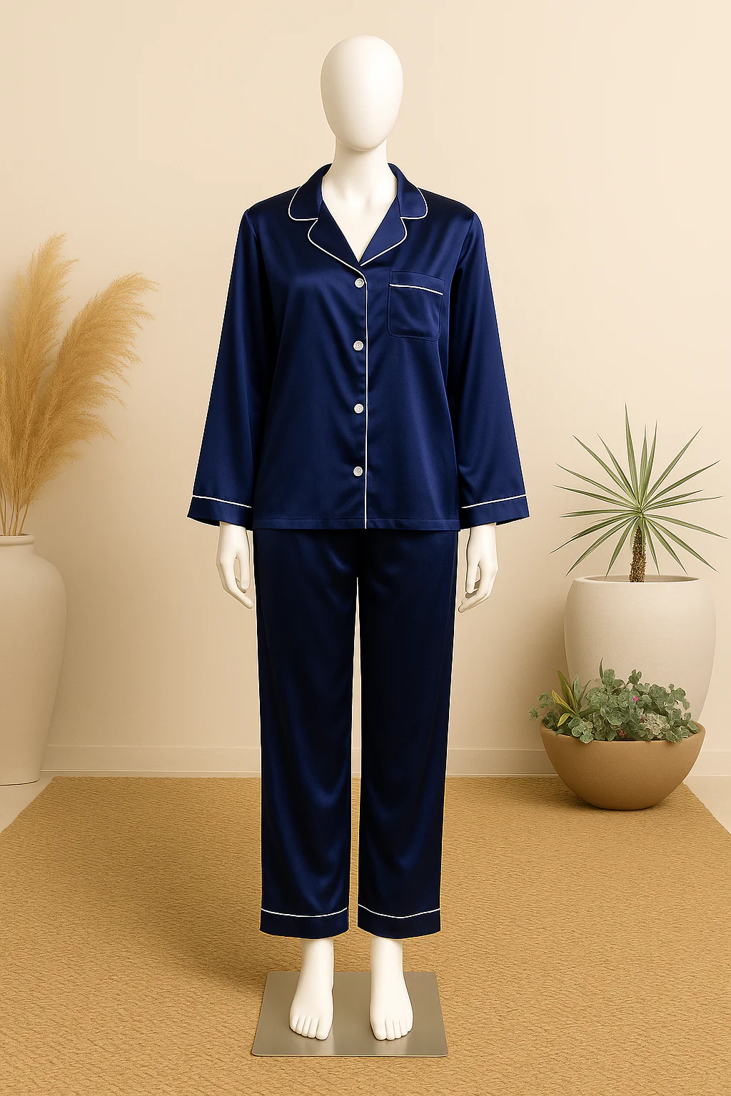 Shezaib Silk Pajamas Sets wedding lingeries Short Sleeve Sleepwear lingerie sets best PJ's in pakistan sexy nighty Two Pieces Set