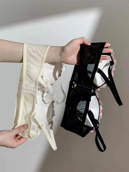 Flourish Green Blossom Lace Bra & Panty Set 115