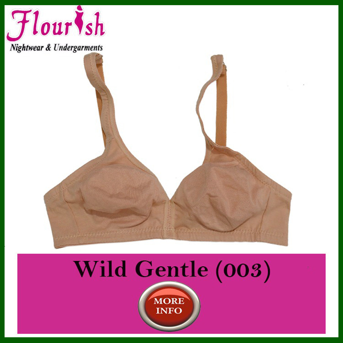 Wild Gentle 001 Bra  Flourish Nightwear & Undergarments