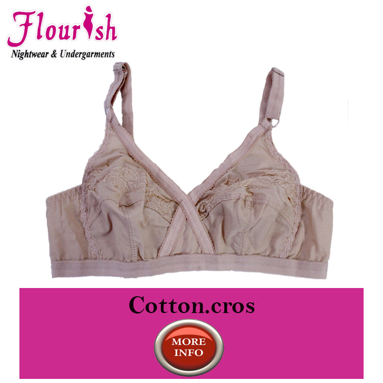 Flourish Cotton Cros Non-Padded Non-Wired Full Cover Bra
