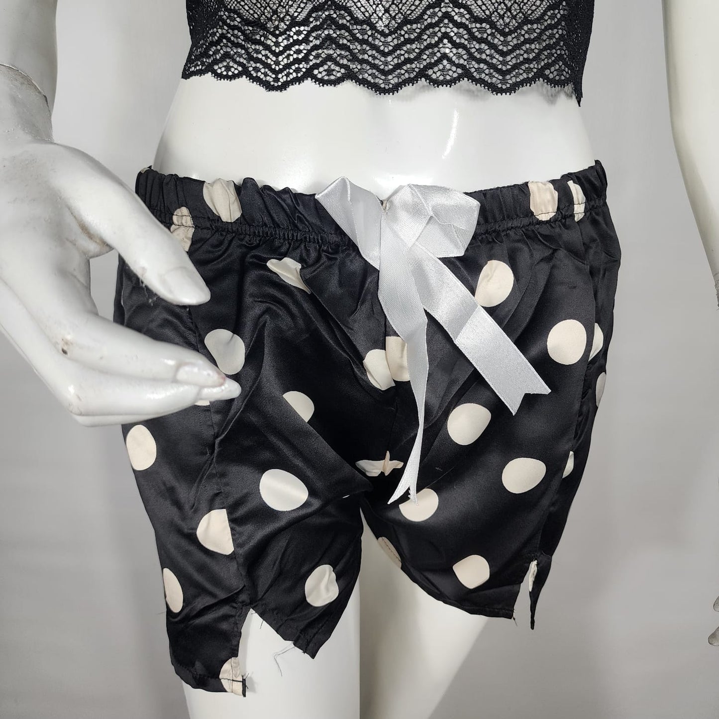 Shezaib 2 Pcs Short Skirt Style Lace See Through Inner Sexy Nighty 1020