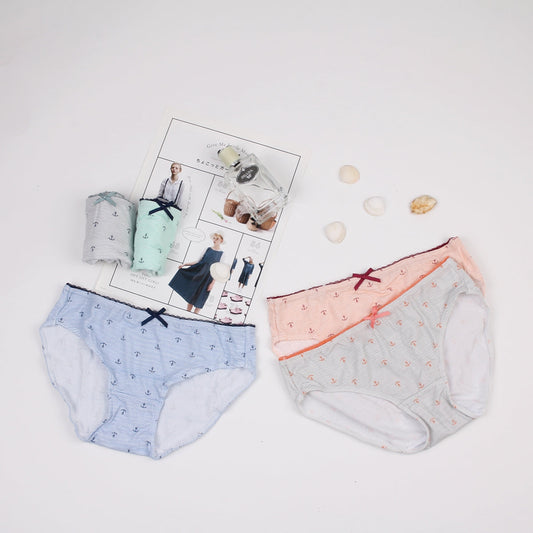 Shezaib Pack of 5 Anchor Print Cotton Panty– Soft, Cute & Everyday Comfort