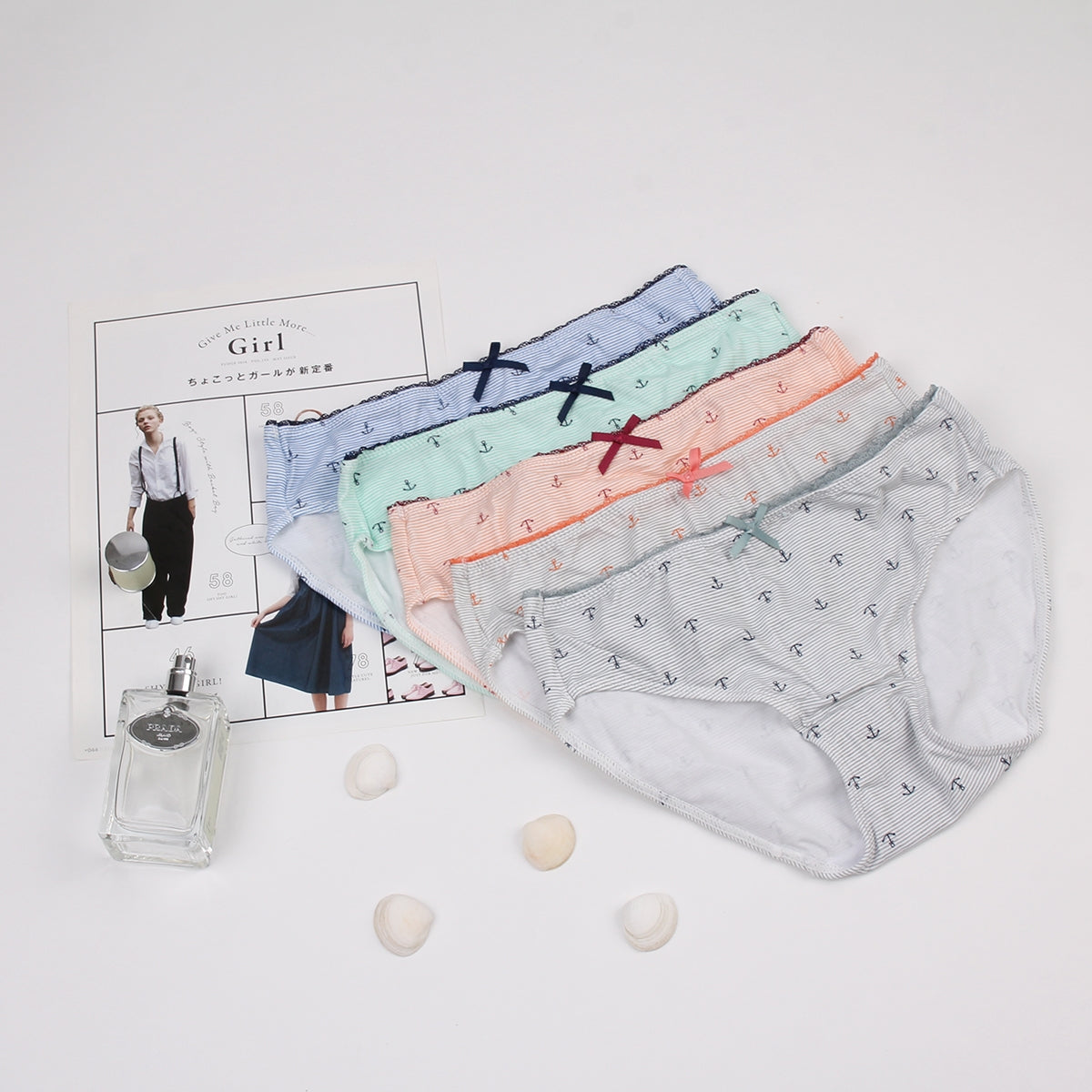Shezaib Pack of 5 Anchor Print Cotton Panty– Soft, Cute & Everyday Comfort