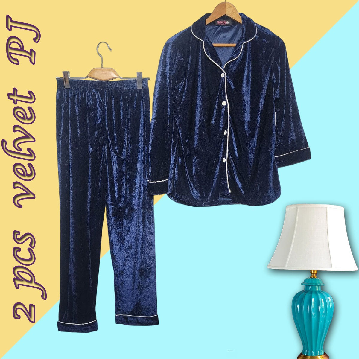 Shezaib 2 pcs velvet Pj Suit For Women Girls