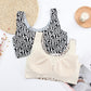 Shezaib Soft Comfortable Thick Straps Letters Print Silk Sports Bra For Women And Girls