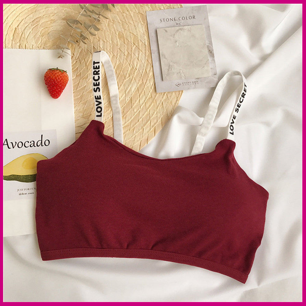 Pack of 2 Fashion Casual Letter Printing Fitness Bra Breathable Sexy Seamless Back Hook Removable Padded Fitness Bra-1801