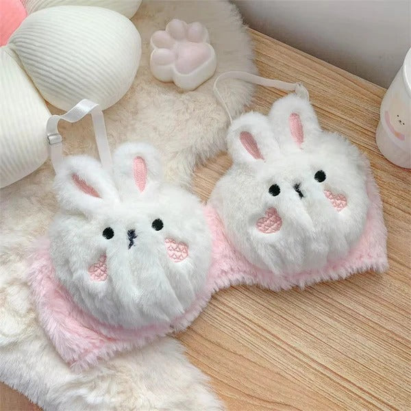 Shezaib Undergarments New High Quality Sexy Cute Anime Soft Plush Design bra underwear Japanese cartoon rabbit underwear Bra & Panty Set 582