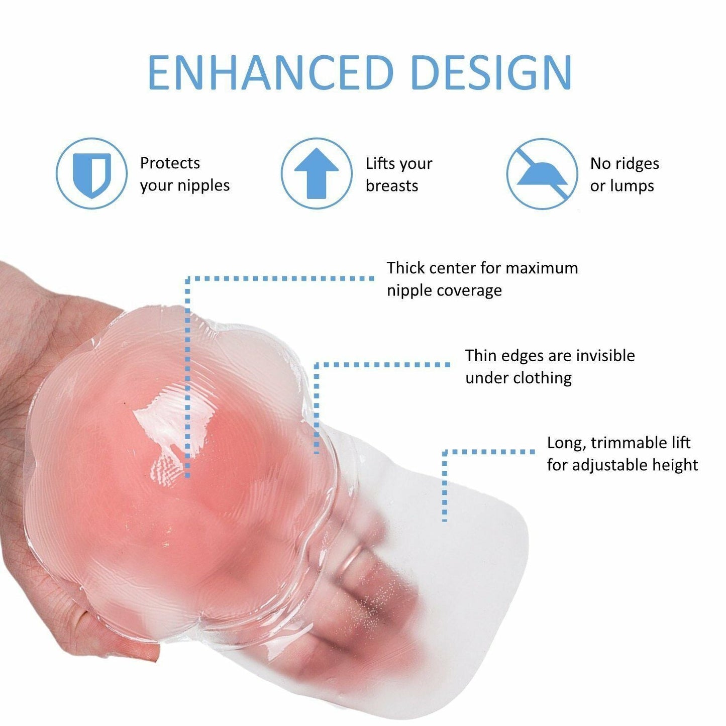 1 Pair Invisible Push Up Reusable Silicone Pads