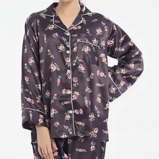 Shezaib New Summer  Cooling Linen 2-Piece Pajama Set  With Scrunchie