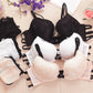 Shezaib Stylish Sexy Front Cross Strips Push Up Padded Wired Cutout Panty Style Bridal Bra & Panty Set 9901