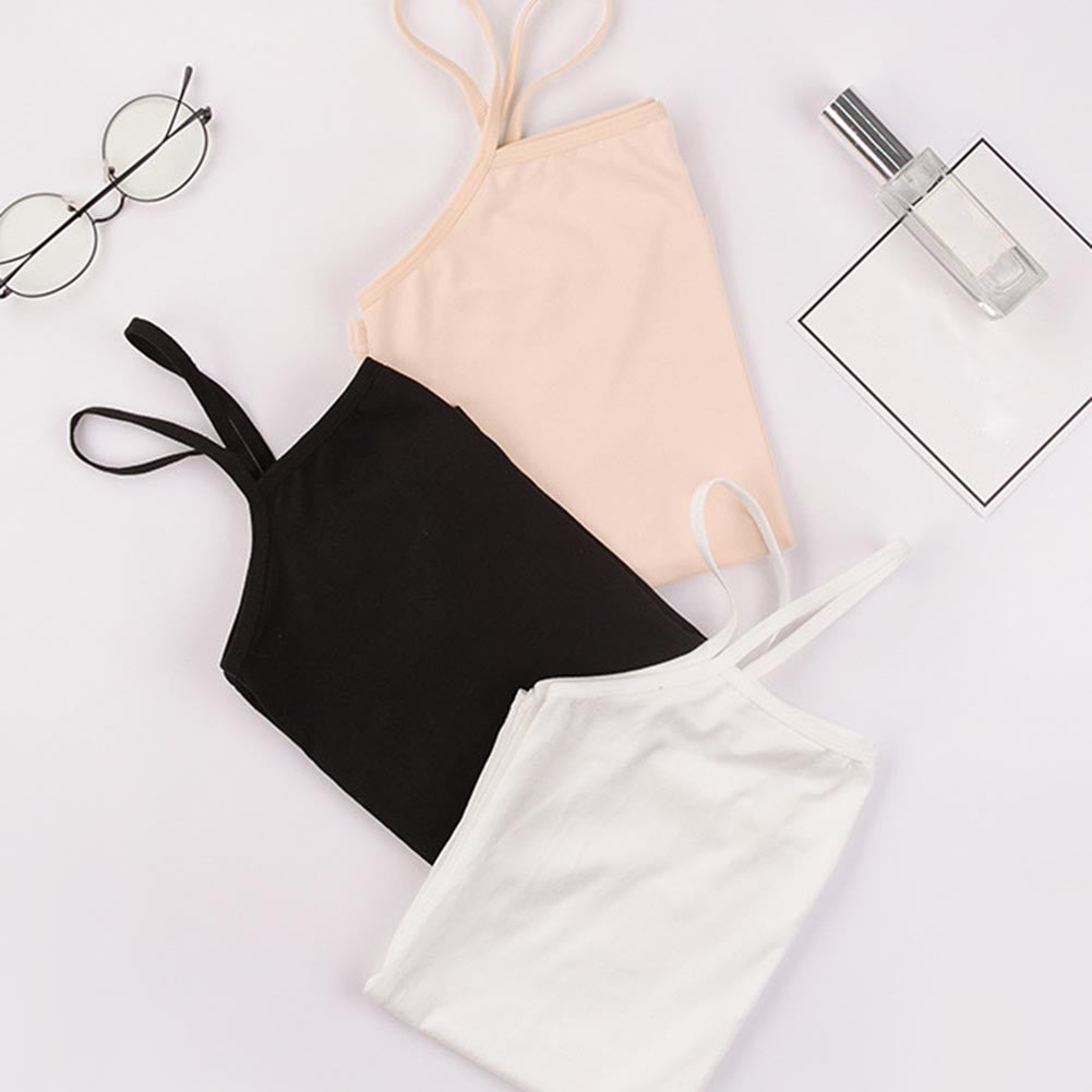 Shezaib Pack of 3 Stretchable Cotton Camisole Tops for Women & Teenage Girls – Soft, Breathable Tank Tops 021