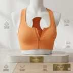 Pack of 3 Ribbed Padded Front Zip Sports Bras – Breathable Activewear    299