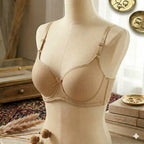 Shezaib Pack Of 2 Premium Ribbed Lining Padded Smooth Fit Wired Padded Bra with Soft Support Net Straps Elegant Finish 8754