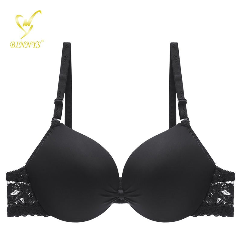 Shezaib New Silk High Quality Front Bow Style Double Padded Adjustable Straps Padded Bra 3037
