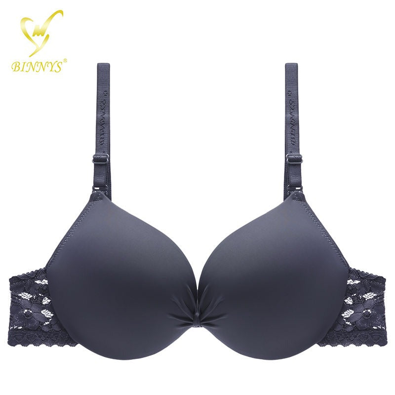 Shezaib New Silk High Quality Front Bow Style Double Padded Adjustable Straps Padded Bra 3037