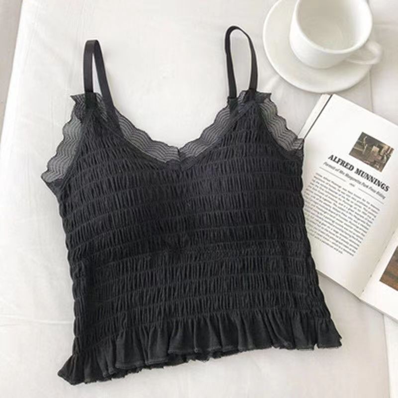 Shezaib New High Quality Adjustable Straps Padded Spaghetti Crop Top 706