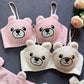 New High Quality Sexy Cute Bear Anime Soft Plush Design Bra & Panty Set 198