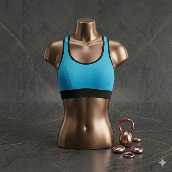Aura Active Women's Seamless Racerback Sports Bra – High-Impact Fitness Wear with Adjustable Hook-Clasp 99003