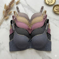 Shezaib Pack Of 2 Premium Ribbed Lining Padded Smooth Fit Wired Padded Bra with Soft Support Net Straps Elegant Finish 8754
