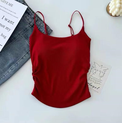 Shezaib New Pack Of 3 New Plain Soft Padded Spaghetti Top For Girls 213