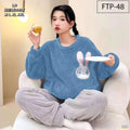 Flourish Cozy Fleece Loungewear Set – Ultra Soft Winter Night Suit