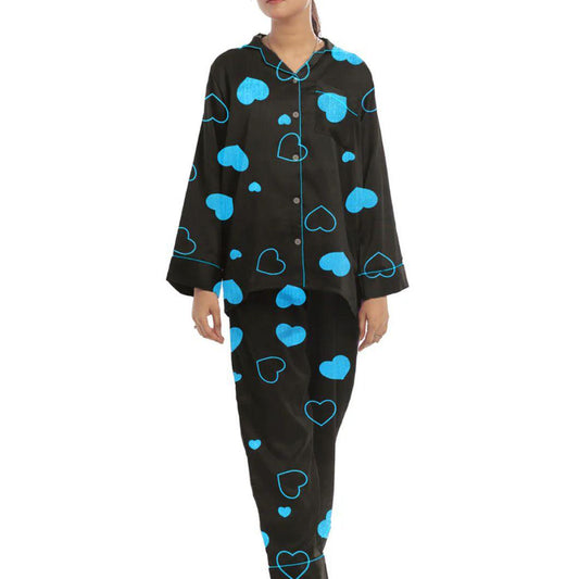 Flourish Summer  Cooling Linen 2-Piece Pajama Set  With Scrunchie