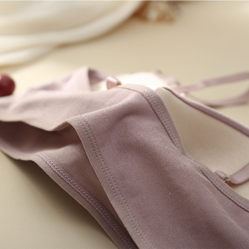 Women's French Cotton Daisin Bra Fixed Belt Chest Pad Bottom Sling Bras Beauty Back Chest Wrap Top Tube Women's Lingerie