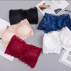 1 Pc Fashion New Style Lace Strapless Chest Padded Three-Hook Bra For Girls & Women – 833