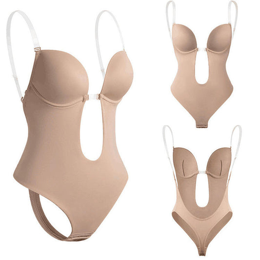 High Quality Adjustable Straps Full Body Shaper With Toilet Hole 8809