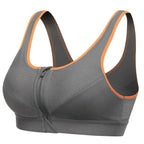 Shezaib Non-Padded Front Zip Sports Bra – Breathable Activewear Bra