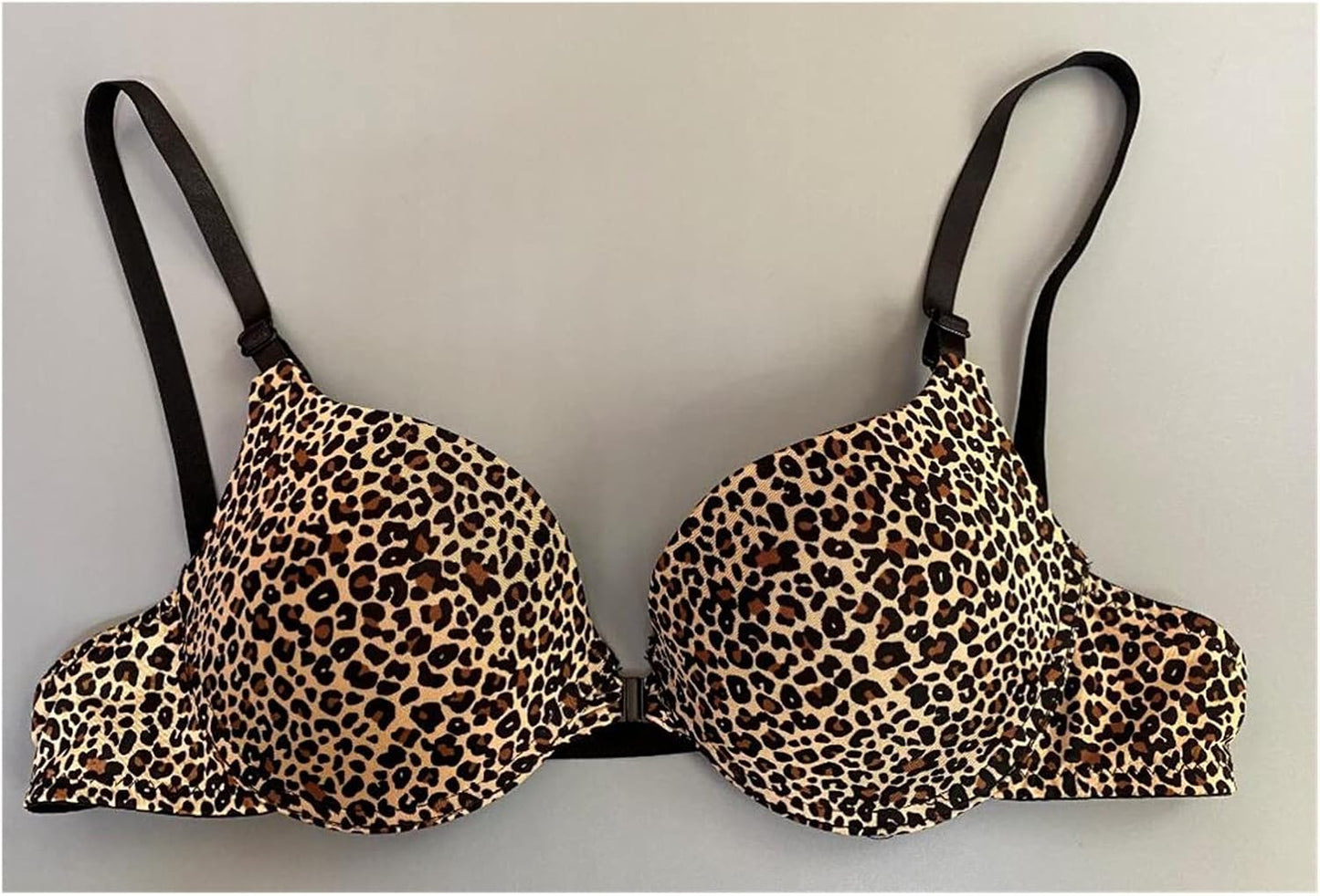 Shezaib Wired Printed Leopard Push Up Bra Front Buckle Bra For Women 1501