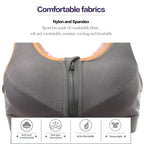 Shezaib Non-Padded Front Zip Sports Bra – Breathable Activewear Bra