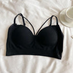 Pack of 3 Comfortable Gathered Seamless No-Steel Ring Thin Strap Bra for Girls & Women – J566