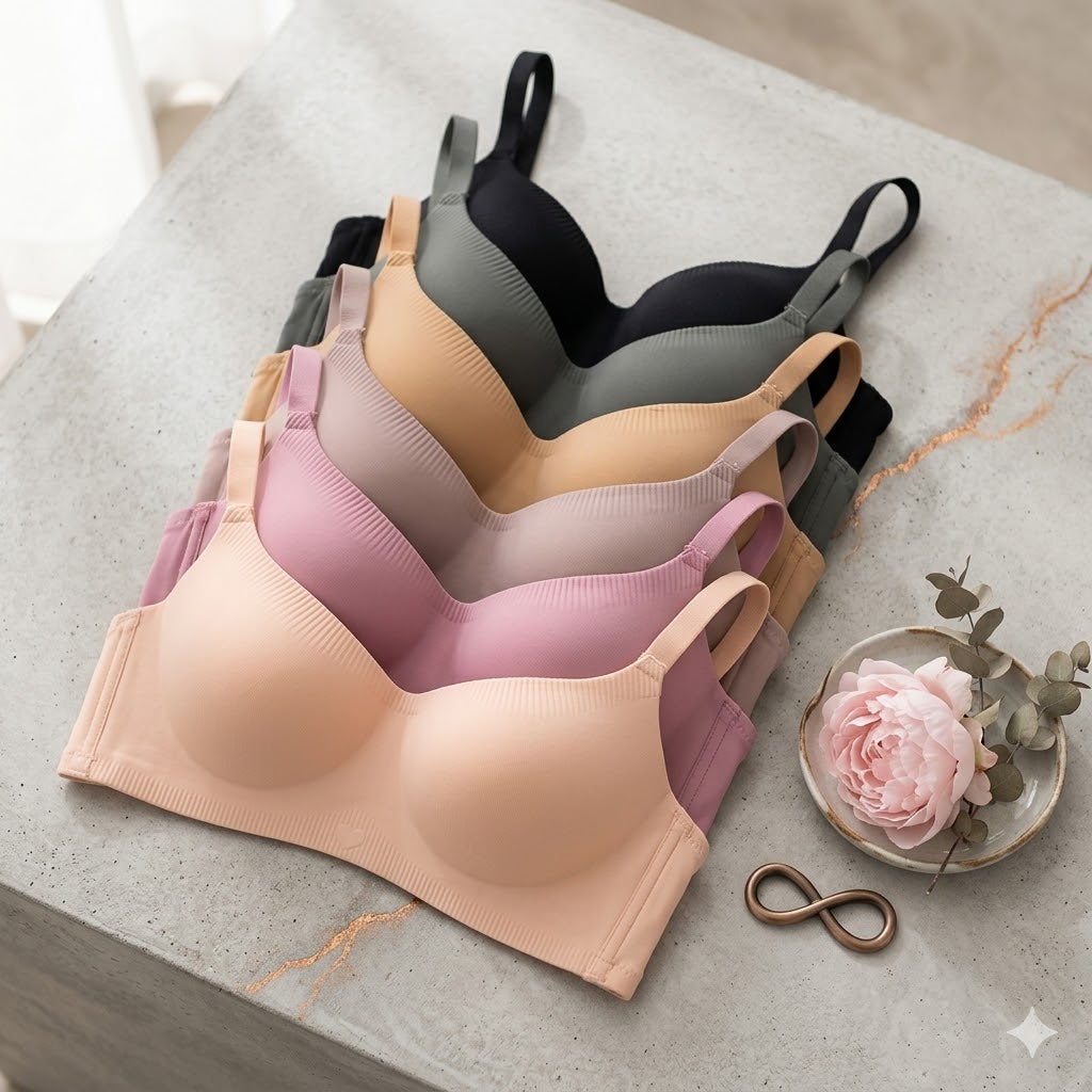 Shezaib Pack Of 2 Premium Light Padded Smooth Fit Non-Wired Seamless Bra 2218
