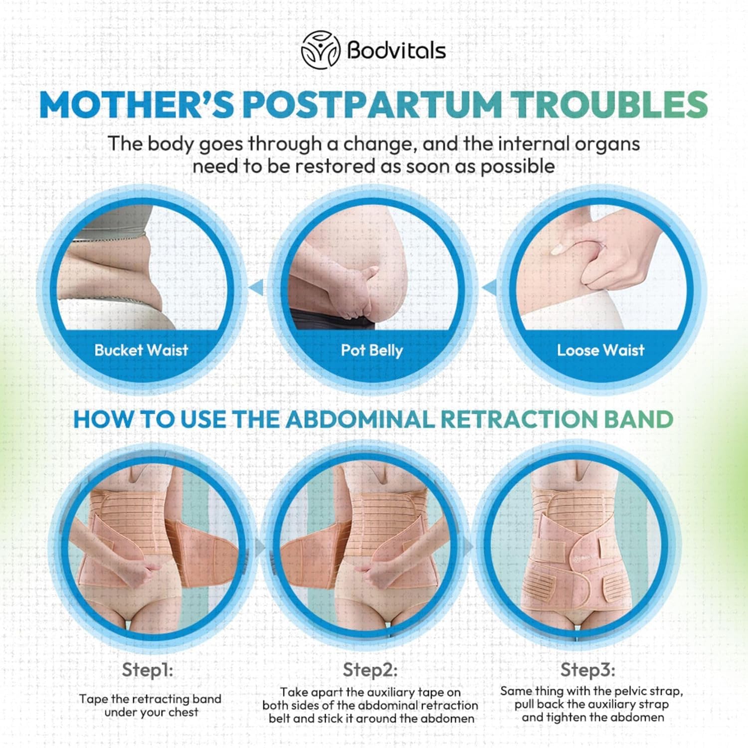 3 in 1 Postpartum Belt After Delivery Support Recovery | Body Shaper Belt for Women for After Birth Postnatal C-section | Waist Pelvis Shapewear Wrap Postpartum Girdle 3830-16