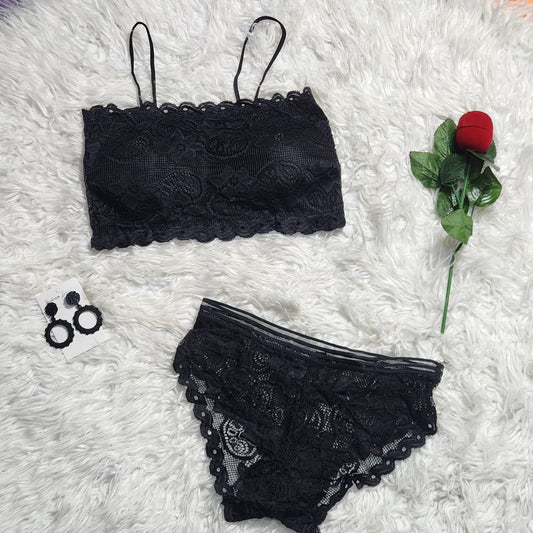 Shezaib New Lace Embroided Padded Bra And Panty Set 8820