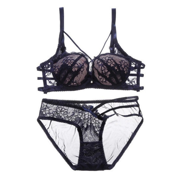Shezaib Push Up Padded Lace Bra And Panty Set Back Closure Seamless Lingerie Set 9901