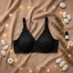 Cotton Non-Padded Floral Embroidered Bra – Soft Everyday Comfort |  X-OVER