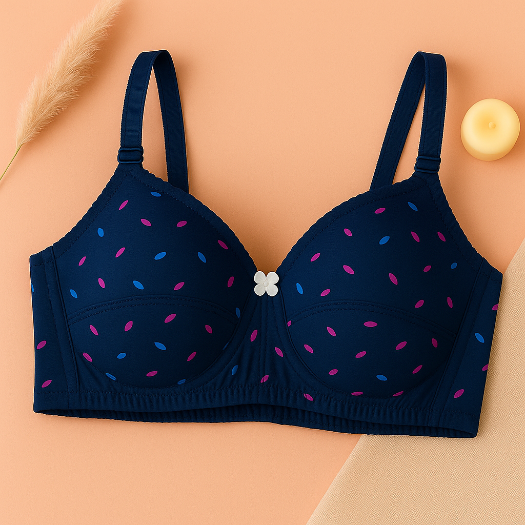 Shezaib 1 Pc Light Padded Cotton Printed  Soft & Breathable Bra