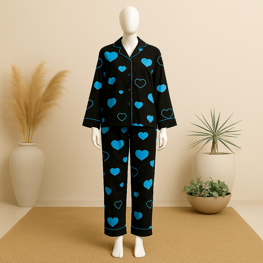 Flourish Summer  Cooling Linen 2-Piece Pajama Set  With Scrunchie