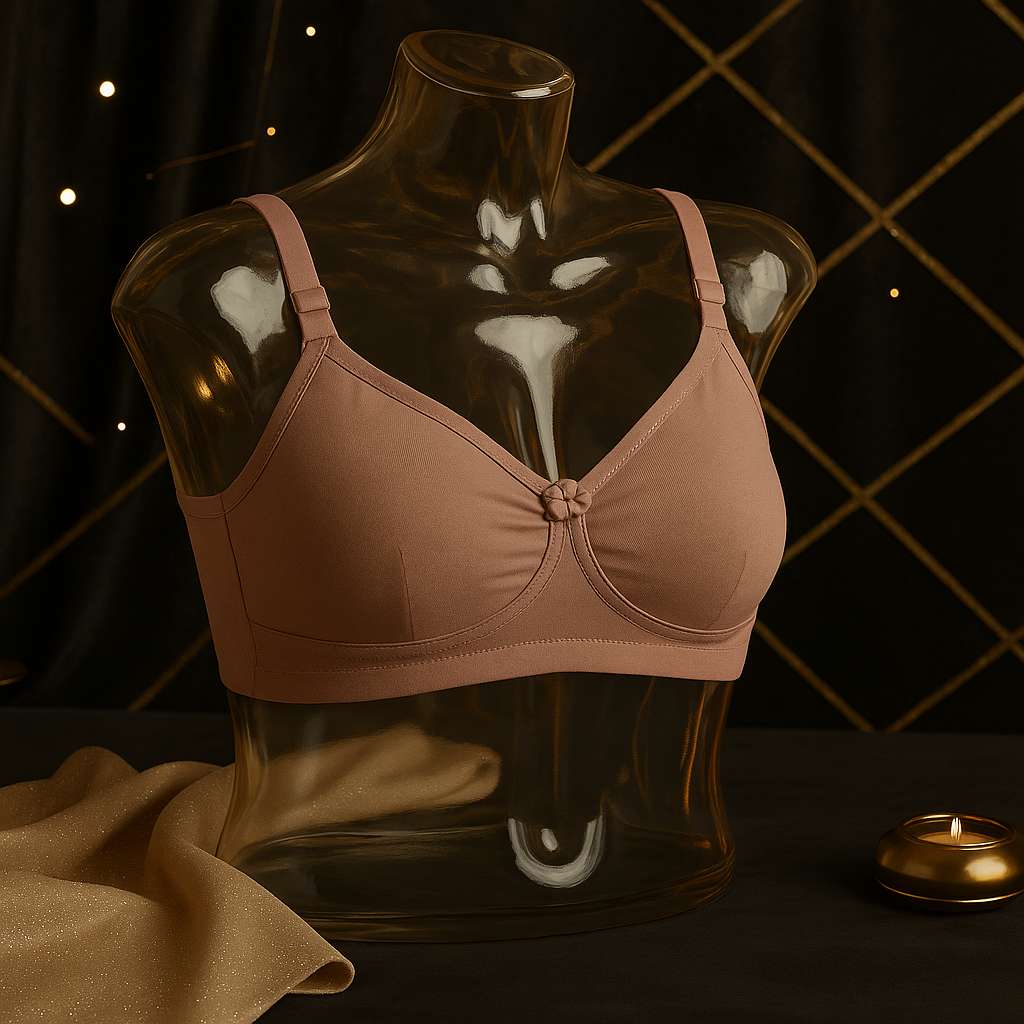 Flourish IMAGE-B High Quality 2-in-1 Non Padded Cotton jersey Bra with Free Invisible Straps – Soft, Pure, Comfortable & Full Coverage Non-Padded T-Shirt Bra